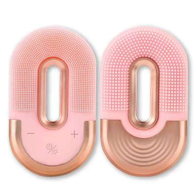 China 2021 Electric Silicone Brush Sonic Facial Face Exfoliating Cleansing Silicone Rechargeable Deep Cleansing Deep Cleansing Vibration Massager Usb Brush for sale