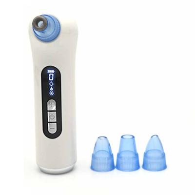 China Hot Acne Compress Acne Treatment Remover Electric Hot Cold Vacuum Blackhead Pore Ice Cleaner Blackhead Compress Remover Ice for sale