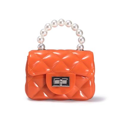 China Hot Sale Fashion Little Girl Shoulder Cross - Body Bag Pearl Jelly Kids Pinch Mini Handbags for sale