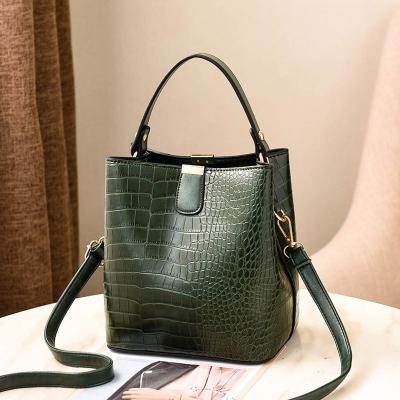 China Handbag 2019 Custom Made High Quality Fashion Women's PU Crocodile Pattern Leather Bags for sale