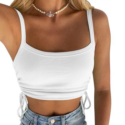 China TOB Breathable Sleeveless Sexy Tops For Women 2022 Women Club Tops Sexy Drawstring Corset Full Female Fashionable Sexy BK197 for sale