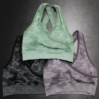 China Breathable spring and summer new women's sexy seamless bra yoga sleeveless tight-fitting running vest for sale