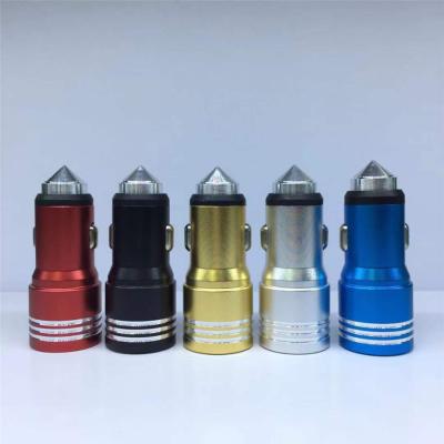 China Hot Selling Mobile Phone Dual Charging 1A Metal Car Charger USB Car Charger for sale