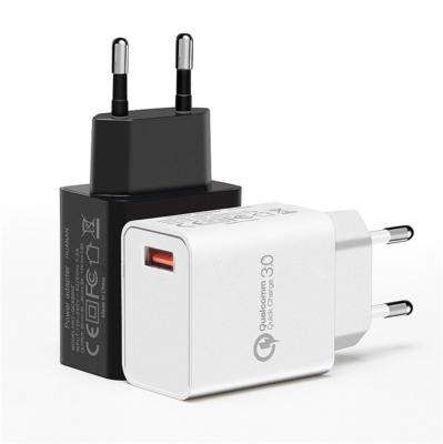 China Fast Charging 18W Wall Chargers New Arrived Fast QC 3.0 Certified Fast Charging Wall Phone Charger 5v Wall Chargers For US EU for sale