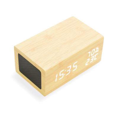 China Files Wooden Speaker Clock Alarm Engrave Wooden Clock Led Wooden Clock for sale