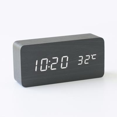 China Factory wholesale high quality decoration alarm clock wooden custom led clock wooden calendars led wooden clock for sale