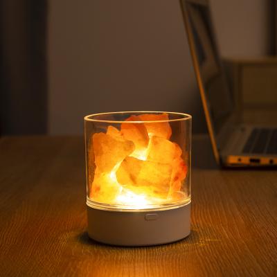 China Factory wholesale modern 1200mAh USB salt lamp table reading lamps battery lamps for sale