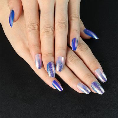 China Eco-friendly material dark blue bulk press on nails wholesale press on nails box press on nails 2022 for sale