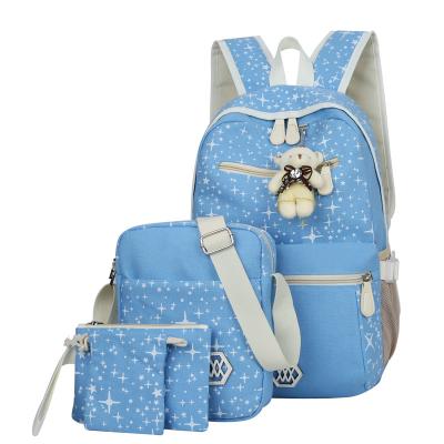 China 2020 popular unisex school backpack unisex light blue pink kids backpack fashion blue backpack anti-theft most popular for sale