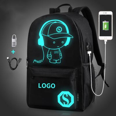 China 2020 best price custom logo waterproof high quality teenage flashlight outdoor USB student backpack for sale