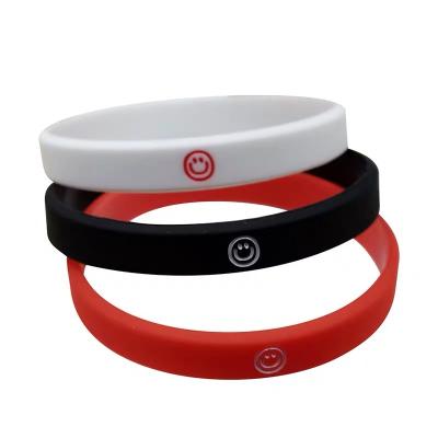 China Soft Promotional Custom Silicone Wristband, Glowing in Dark Silicone Wristband, Bulk Silicone Wristbands for sale