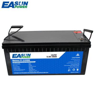 China Safety 12V 200AH Long Life LifePO4 Solar Powered Rechargeable Battery for sale