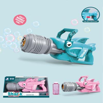 China 2022 Summer Hot Selling Indoor Outdoor Children's Plastic Toys Shark Shape Electric Bubble Machine Bubble Blowing Toys for sale