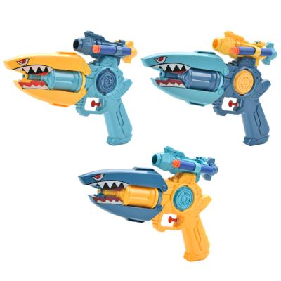 China Summer Outdoor Water Gun Toy Shark Water Gun 2 in 13 Color Water Toy EVA Soft Bullet Shooting Game Beach Shooting Toy for sale