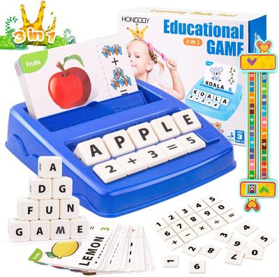 China Educational Playschool Montessori Learning Math Toys For Toddlers Preschool Letter Matching Spelling Toys For Children CPS199945 for sale