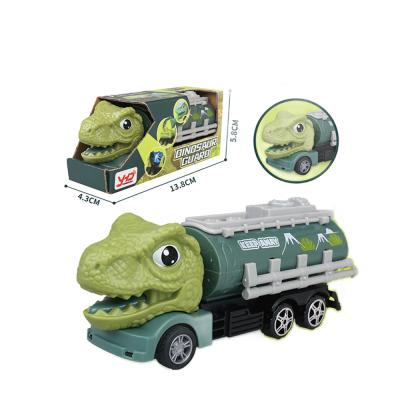 China Toy New Tyrannosaurus Rex Triceratops Friction Toy Car Inertial Dinosaur Children's Toy Power Car Model for sale