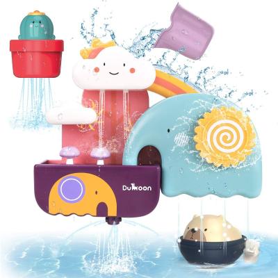 China Rocket Bath Toys Baby Bathtub Wall Water Toy Set Bathroom Shower Toys For Children for sale