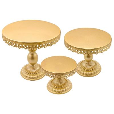 China Wedding Birthday Party Decoration Round Metal Cake Stand Set Dessert Display Stand Wedding Party Supplies Home Decor Tools Cake Stand for sale