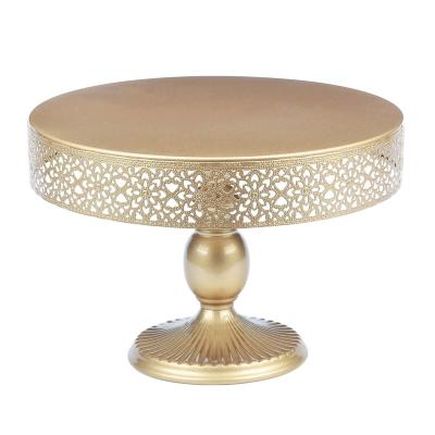 China Wedding Decorative Gold Stand Wedding Decoration Metal Cake Stand Dessert Display Cake Modern European High Quality for sale