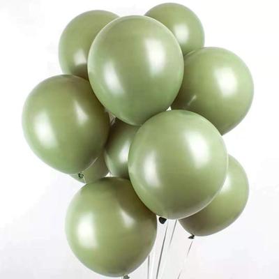 China Sage Green Balloons 12 Inch 50 Pcs Baby Shower Party Balloons Decoration Olive Green Helium Balloons Happy Birthday for sale