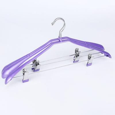 China IMHO Wholesale Minimalist Coated Metal Plastic Outdoor Hanger Wide Shoulder Hanger For Coat Pants for sale