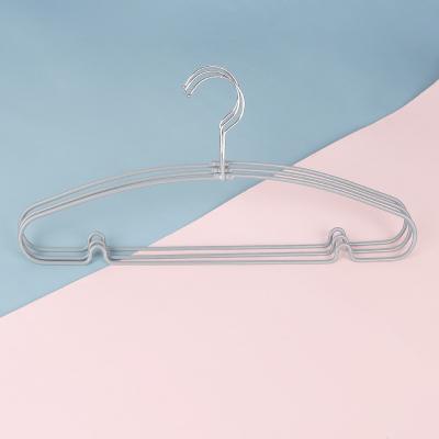 China Factory Manufacturer Cheapest Printing Minimalist PVC Coated Metal Hangers for sale