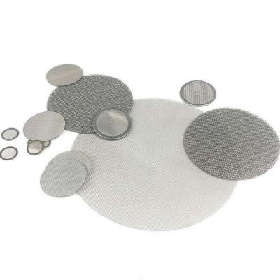 China Industry Filter Screen 10 15 20 Micron Round Edge Packed Filter Mesh Packs Stainless Steel Filter Disc Mesh for sale