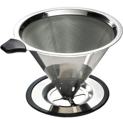 China WITH LID zhongliang multifunctional paperless stainless steel 18/8 pour over coffee maker with single cup coffee brewer for sale