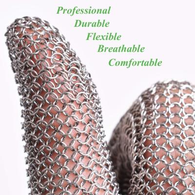 China Easy Closure Stainless Steel Chainmail Glove Cut Protection Gloves for sale