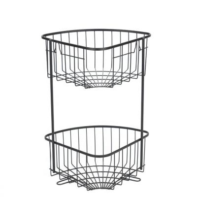 China Wall Mounted Type Chrome Finished Metal Cheap Wall Hung Wire Basket For Kitchen And Bathroom Shower Rack Shower Caddy for sale