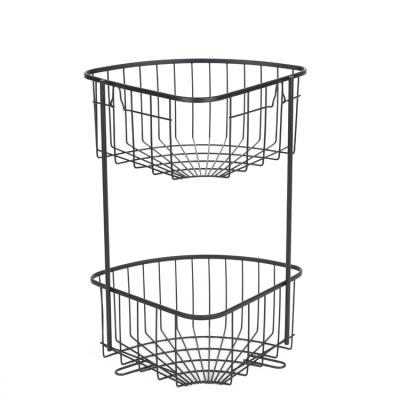 China Wall Mounted Type Durable Chrome Finished Metal Cheap Wall Hung Wire Basket For Kitchen And Bathroom Shower Rack for sale