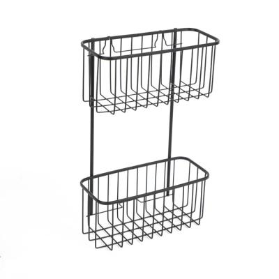 China Wall Mounted Type - 2 Tier Counter Bathroom Basket Hanging Shower Corner Shelf Organizer for sale