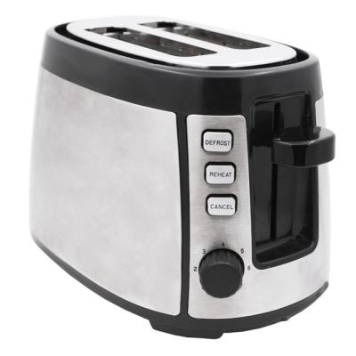 China Household Hot Sale New Design Stainless Steel 2 Slice Automatic Toast Toaster for sale