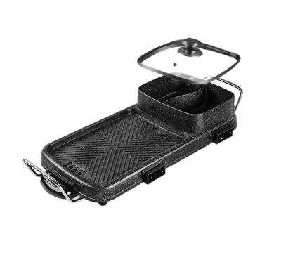 China Hotel Hot Selling 2 in 1 Smokeless Die Casting BBQ Grill Multi Function Grill Vertical Grill for sale