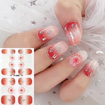 China Finger Nail Glitter Full Wraps Nail Art Stickers Polish Decal Strips Nail Self-Ashesive Art Sets for Women Girls for sale