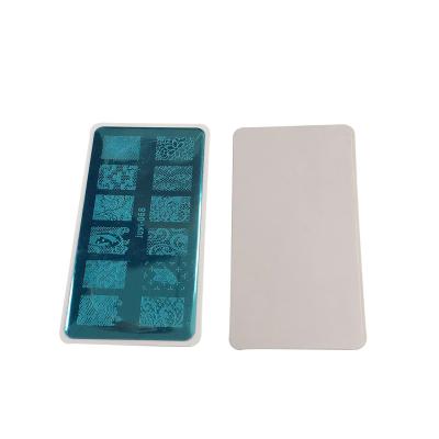 China Professional Salon 6*12cm Stainless Steel Nail Art Metal Stamp Plate For Nail Salon for sale