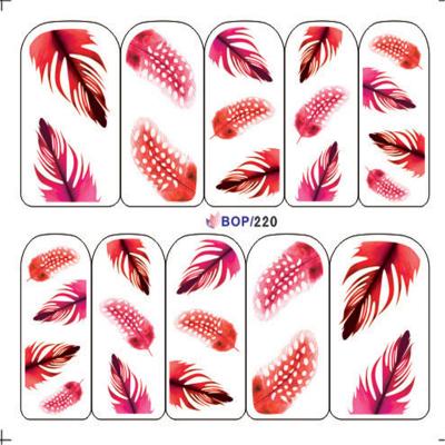 China Hot Supplier Colorful Finger Nail Designs Water Nail Art Transfer Stickers for sale