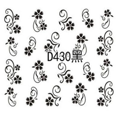 China Easy Apply New Hot Selling Black White Art Stickers Nail Stickers for sale