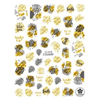 China New 2021 Hot Selling Environmental Printing Gold Silver Butterfly 2021 Colorful Designs Nail Stickers 2d Printer CJ Series Accessories for sale