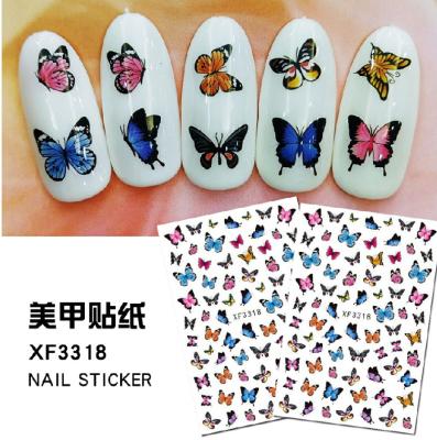 China Hot Selling Designers Plastic Butterfly Nail Stickers Nail Art Decal Stickers For Gel Polish for sale