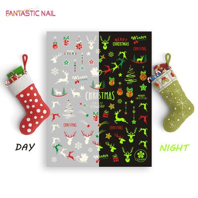 China 2021 Plastic New Wholesale SaintKing Pop Finger Christmas Nail Sticker For Nail Art for sale