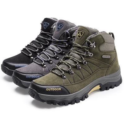 China Outdoor Waterproof Anti-skid Man Climbing Mountaineer Boots Trekking Mountaineer Shoes Durable Men's Waterproof Hiking Shoe for sale