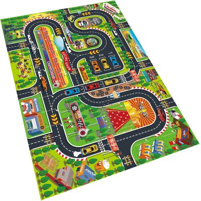 China Educational Toy Hot Selling Children Play Mat Game Cloth Racing Car Traffic Scene Series Playmat for sale