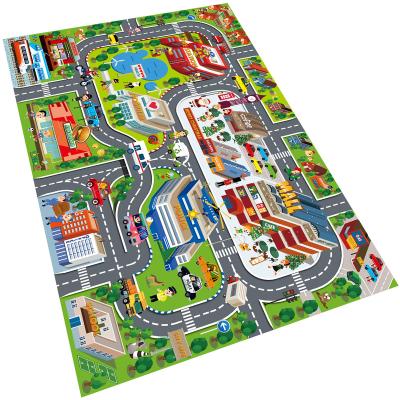 China Educational Toy Hot Selling Children Play Mat Game Cloth City World Car Traffic Scene Series Play Mat for sale