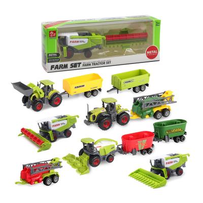 China Classic Toy High Quality Good Price 1:64 Random Style Diecast Truck Diecast Farm Tractor Transporter Car Toy For Kids for sale