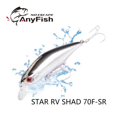 China ANYFISH RV SHAD 70mm Minnow Bait Wobbler Lure Fishing Tackle Carp Fishing Tackle 9.3g SAGE RV SAGE SHAD 70F-SR for sale