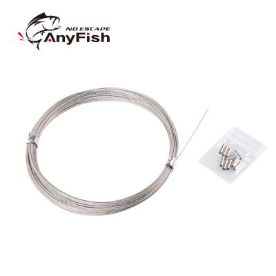 China Line Sink ANYFISH 7*7 Steel Wire Fishing Line Beaches Deep Weave Steel Wire 10m 20~150lb Bream Tuna Fishing Line for sale