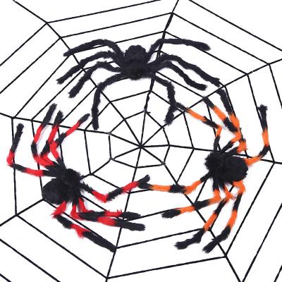 China Festival Decoration Sticks Latest Manufacturer Product Terrible Spider Halloween Decoration Custom Party,Polyester Blend Red Black Spider Party Decoration for sale