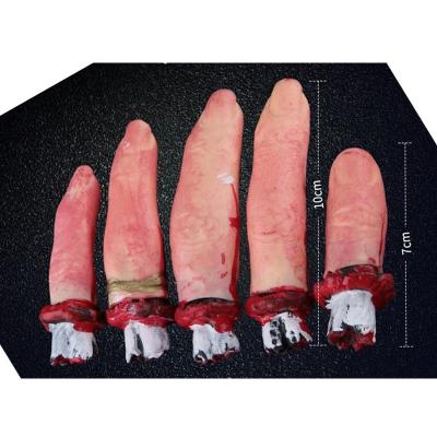 China Halloween Decoration Hot Selling Decoration Props Blood Realistic Broken Finger Set Halloween Broken Hands for sale