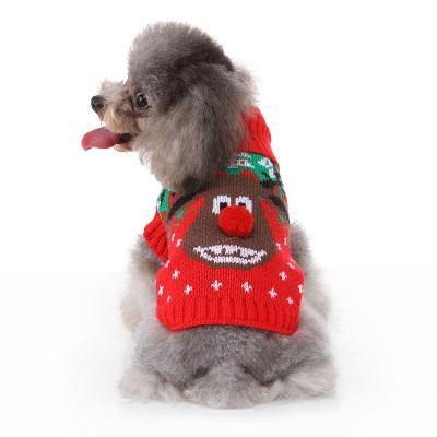 China Small Viable Dog Sweater Winter Puppy Clothes Sweater For Dog Crochet Fabric Christmas Dog Sweater Knitting Decoration for sale